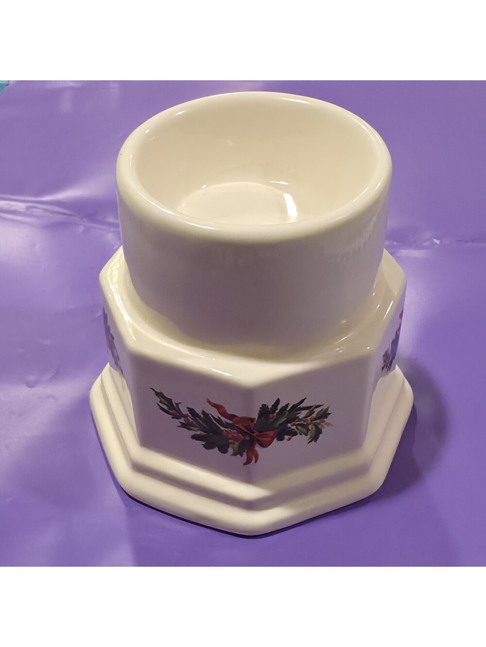 Pfaltzgraff HERITAGE CHRISTMAS 3 1/2" HURRICANE LAMP CANDLE BASE